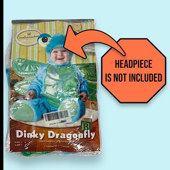 INFANT InCharacter Dinky Dragonfly Costume Insect BABY 0-6 MONTHS !*NO HOOD*! - Picture 2 of 8